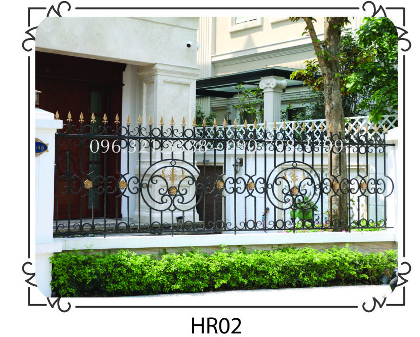 Hàng rào sắt mỹ thuật cao cấp HR02