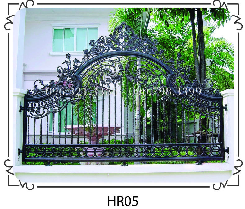 Hàng rào sắt nghệ thuật hiện đại HR05